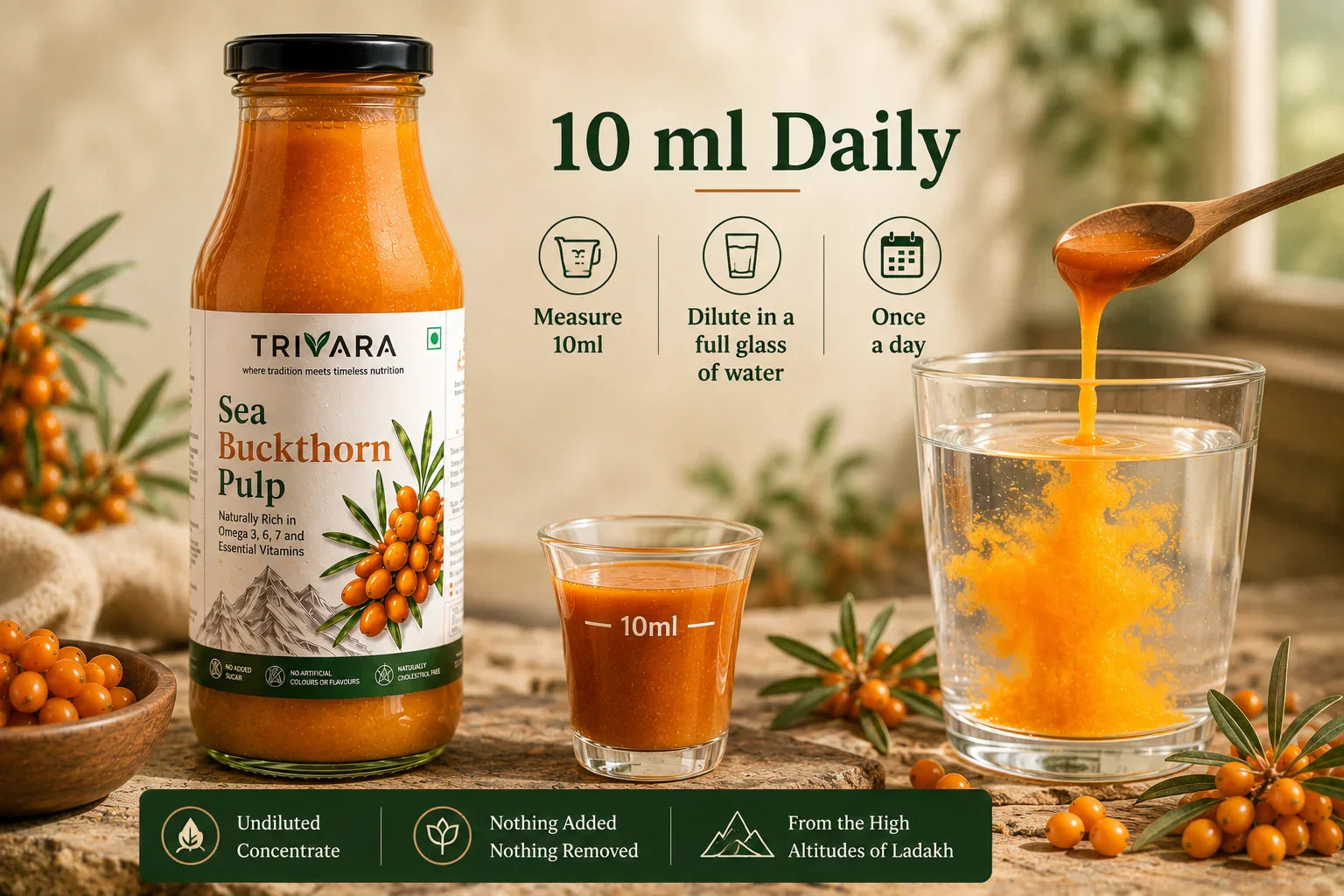How Much Sea Buckthorn Pulp Should You Drink Daily?