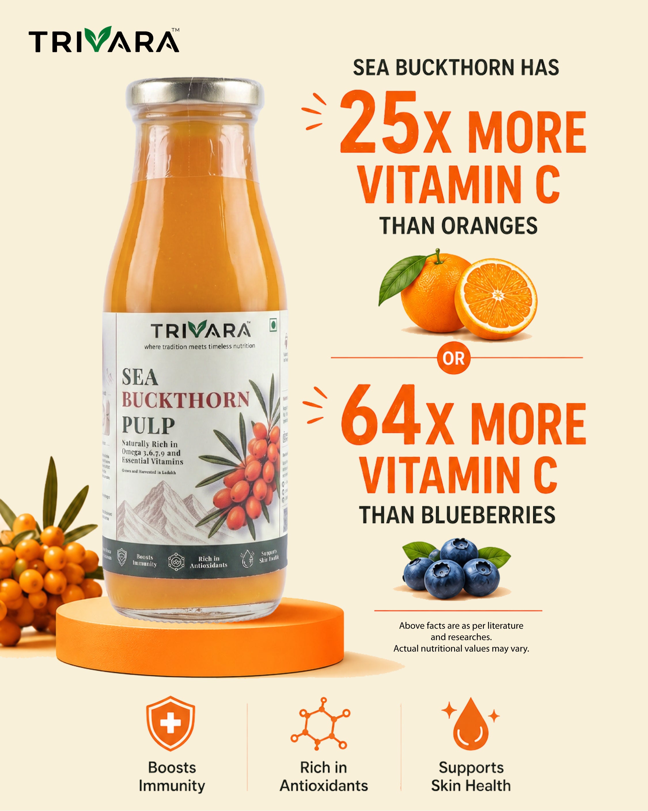 Sea Buckthorn Pulp - 300ml · 30 daily servings