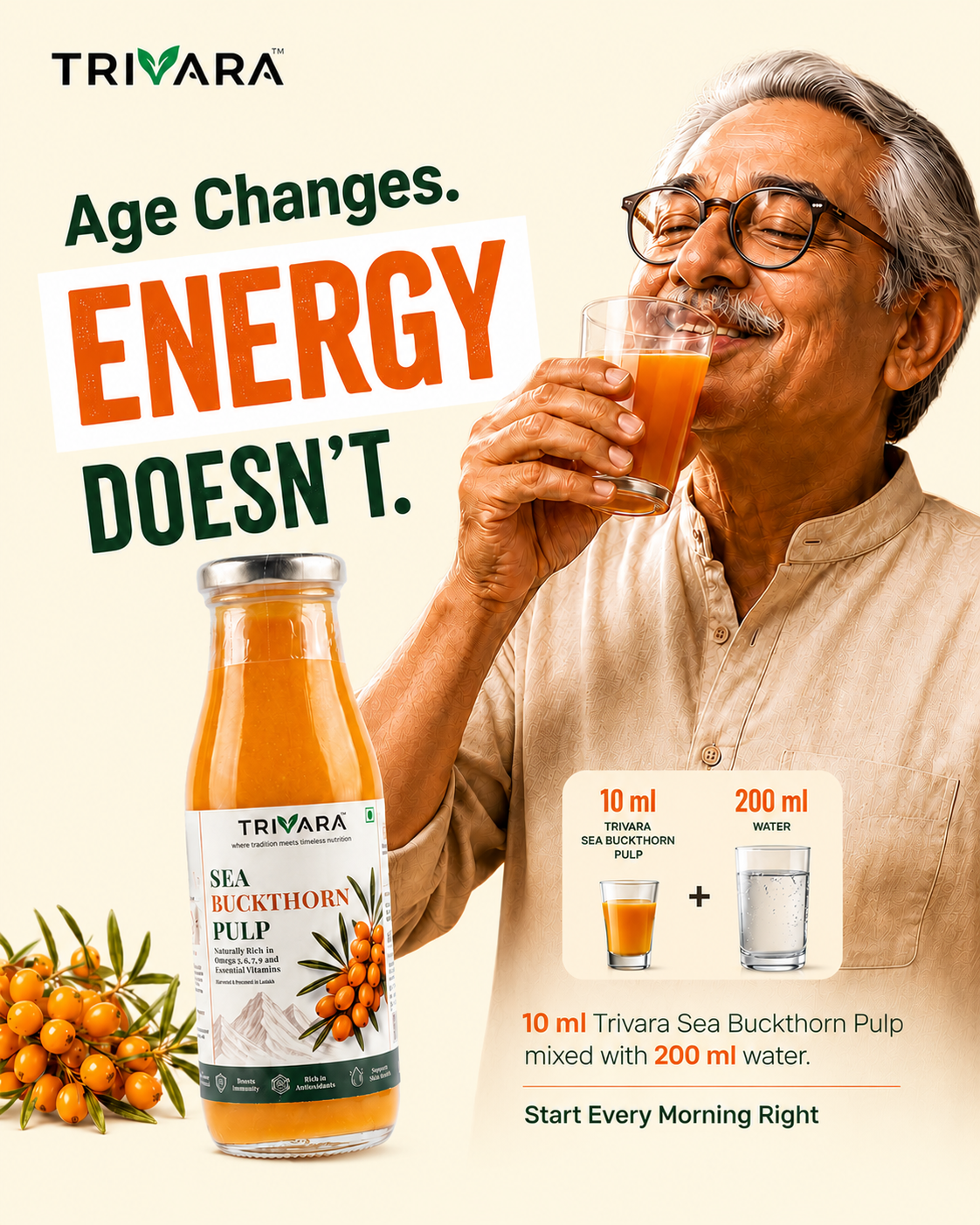 Sea Buckthorn Pulp - 300ml · 30 daily servings